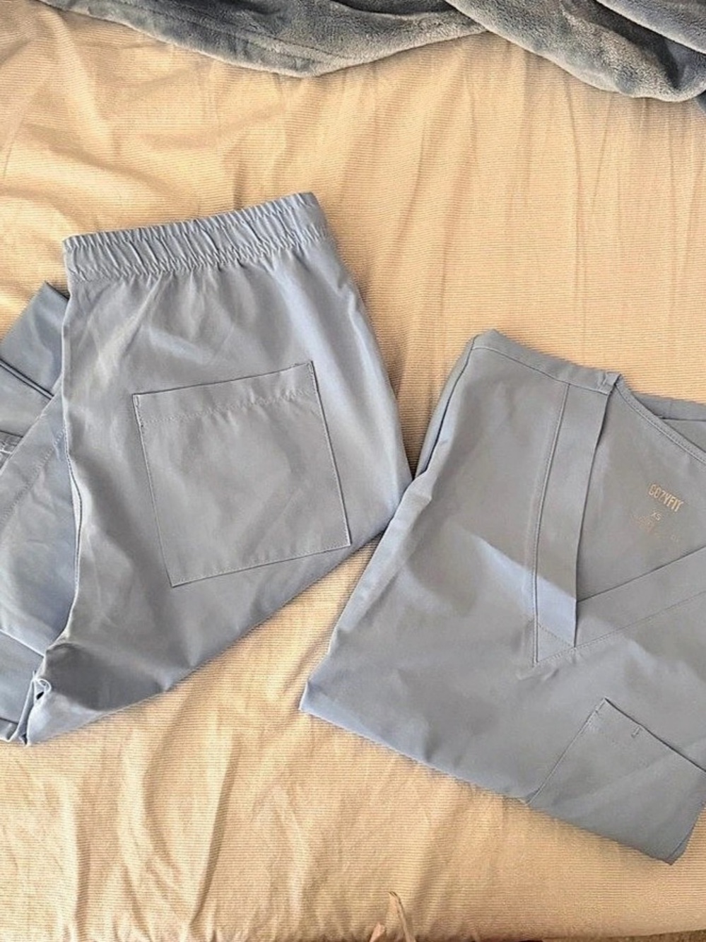 Blue Short Sleeve Scrub Set Like New